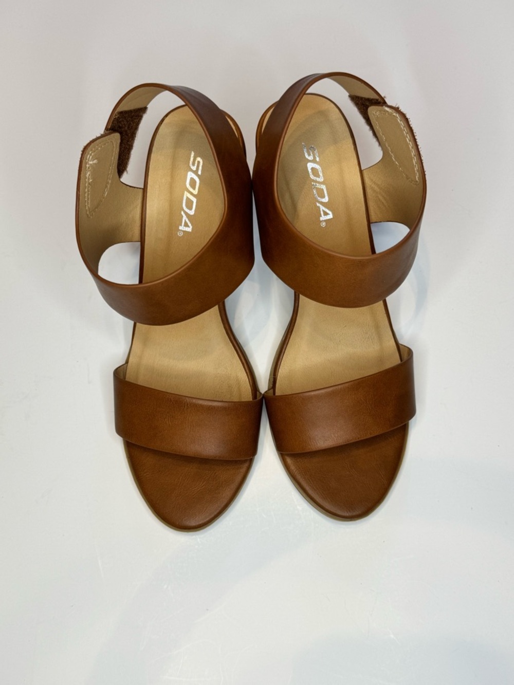 Soda Tan Heeled Sandal